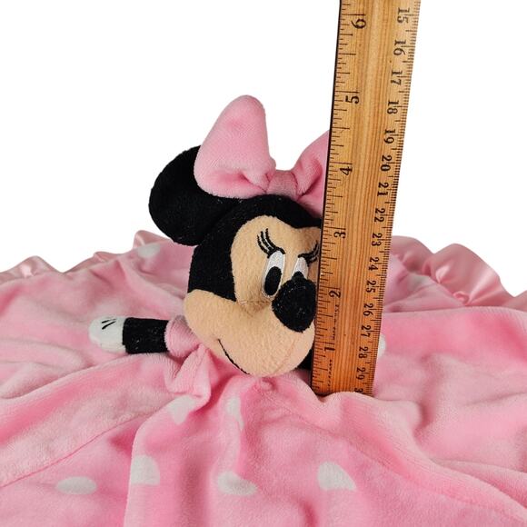 Disney Baby Minnie Mouse Lovey Pink Polka Dot Security Blanket 2012 Plush - Picture 6 of 11